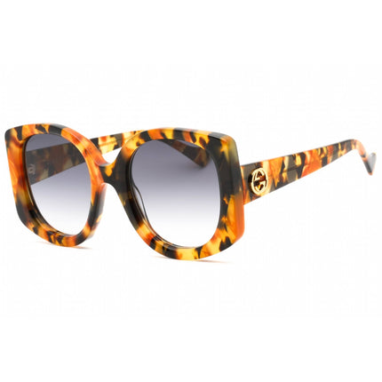 Gucci Women's Sunglasses - Havana Rectangular Full Rim Plastic Frame | GG1257S 004 ,