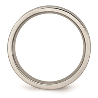 Titanium Enameled Flat 6mm Satin & Polished Band | TB347 ,