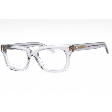 Gucci Men's Eyeglasses - Transparent Grey Full Rim Rectangular Frame | GG1522O 008 ,