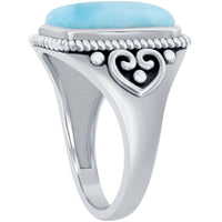 Women's Ring - Blue Larimar Filigree Design, Size 9 | W-2683-9 ,