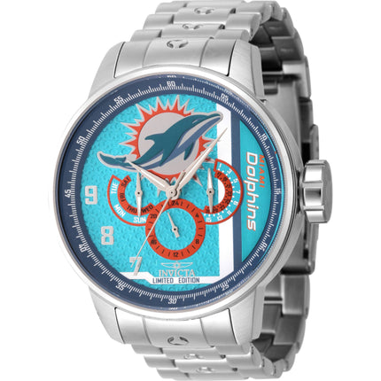 Invicta Men's Watch - NFL Miami Dolphins Turquoise, White and Orange Dial | 45129 ,