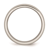 Titanium Beveled Edge 6mm Brushed and Polished Band | TB9 ,