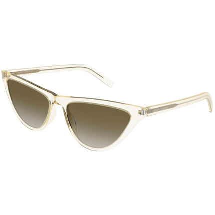 Saint Laurent Women's Sunglasses - Yellow Acetate Frame Brown Lens | SL550SLIM 005 ,