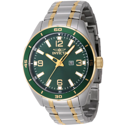 Invicta Men's Watch - Pro Diver Quartz Green Dial Two Tone Steel Bracelet | 46671 ,