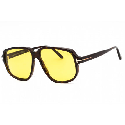 Tom Ford Men's Sunglasses - Dark Havana Plastic Aviator Full Rim Frame | FT1024 52E ,