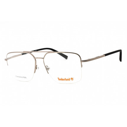 Timberland Men's Eyeglasses - Shiny Gunmetal Pilot Metal Half Rim Frame | TB1772 008 ,