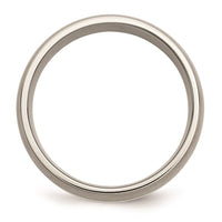Titanium Sterling Silver Inlay 8mm Brushed Band | TB211 ,