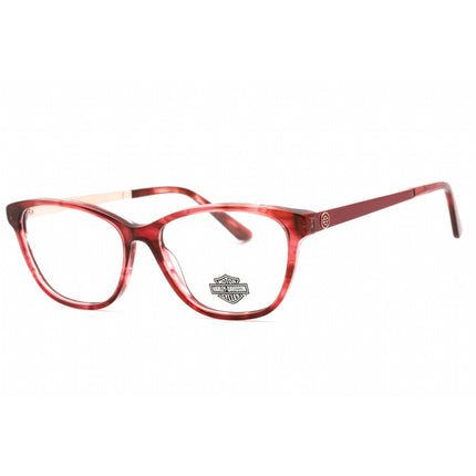 Harley Davidson Women's Eyeglasses - Shiny Bordeaux Plastic Cat Eye Frame | HD0571 069 ,