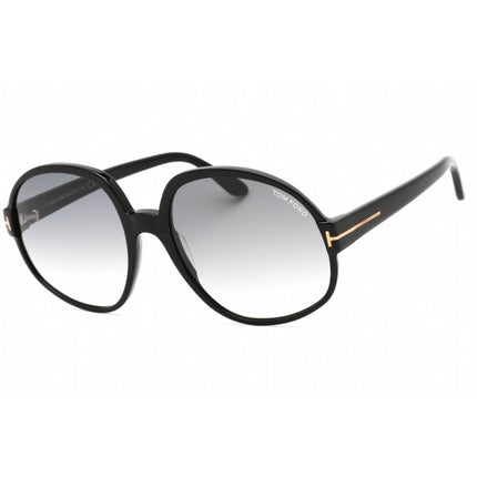 Tom Ford Women's Sunglasses - Shiny Black Plastic Oversized Shape Frame | FT0991 01B ,