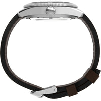 Timex Men's Watch - The Waterbury Automatic Black Dial Leather Strap TW2V24800 ,