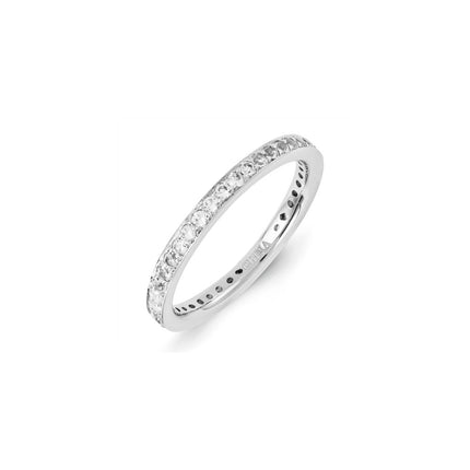 Sterling Silver Stackable Expressions Created White Sapphire Ring | QSK1169 ,