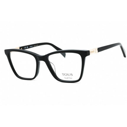 Tous Women's Eyeglasses - Shiny Black Acetate Cat Eye Full Rim Frame | VTOB29L 0700 ,