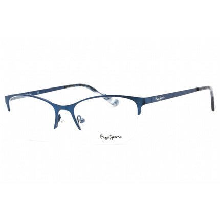 Pepe Jeans Women's Eyeglasses - Blue Metal Cat Eye Frame Clear Demo Lens | PJ1385 C2 ,
