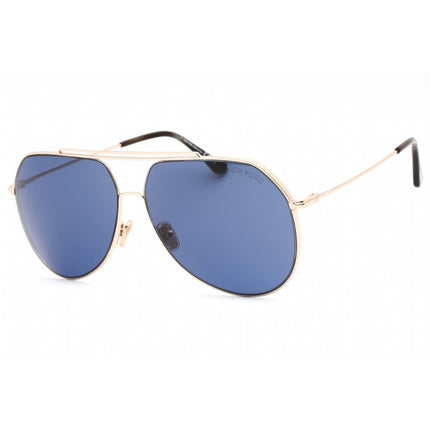 Tom Ford Unisex Sunglasses - Shiny Rose Gold Metal Pilot Shape Frame | FT0926 28V ,