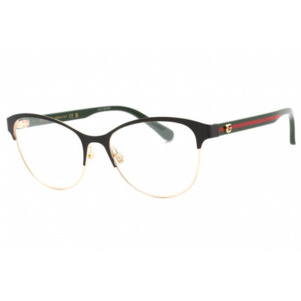 Gucci Women's Eyeglasses - Black/Green Cat Eye Full Rim Metal Frame | GG0718O 004 ,
