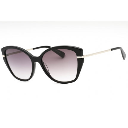 Longchamp Women's Sunglasses - Black Plastic Cat Eye Full Rim Shape Frame| LO627S 001 ,