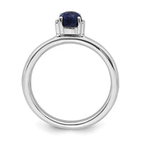 Sterling Silver Stackable Expressions Polished Blue Lapis Ring | QSK620 ,