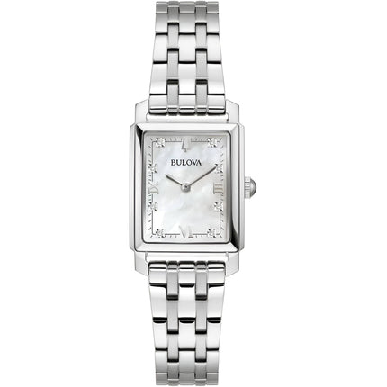 Bulova Women's Watch - Sutton Mother of Pearl Dial Silver Bracelet Diamond | 96P244 ,