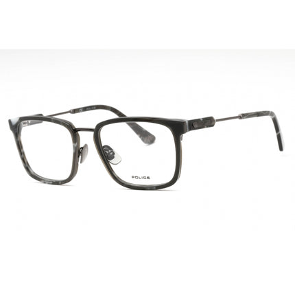 Police Men's Eyeglasses - Grey Tortoise Metal Rectangular Full Rim Frame | VPLF09 0568 ,