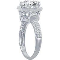 Classic Women's Crown Set Micro Pave CZ Ring - W-2633 ,