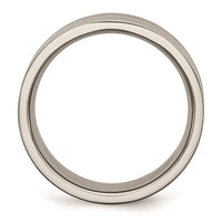 Titanium Black Enamel Flat 8mm Polished Band | TB194 ,