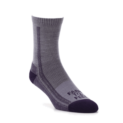 Farm to Feet Kids' Madison Lightweight Crew Socks, Parachute Purple ,