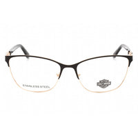 Harley Davidson Women's Eyeglasses - Shiny Black Metal Cat Eye Frame | HD0553 001 ,