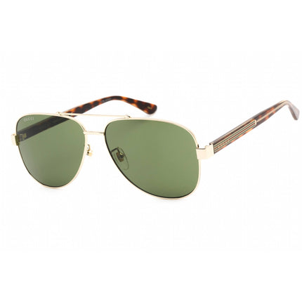 Gucci Men's Sunglasses - Gold Metal Full Rim Frame Green Lens | GG0528S 009 ,