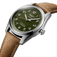 Longines Men's Watch - Spirit Chronometer Green Dial Brown Leather Strap | L38114032 ,