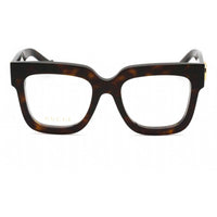Gucci Women's Eyeglasses - Havana Square Full Rim Plastic Frame | GG1549O 002 ,