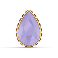 Swarovski Unisex Single Earring - Orbita Yellow Gold Drop Cut Purple Crystal | 5600524 ,