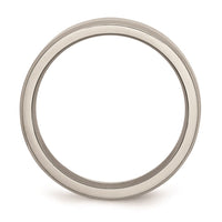 Titanium Beveled Edge 6mm Polished Band | TB156 ,