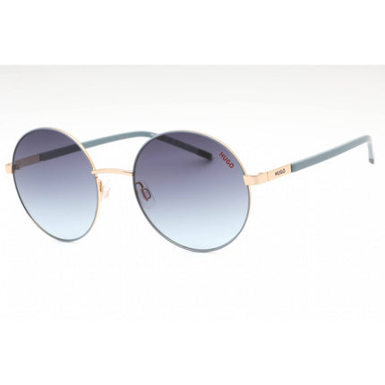 Hugo Women's Sunglasses - Blue Gold Metal Round Full Rim Frame | HG 1237/S 0KY2 GB ,