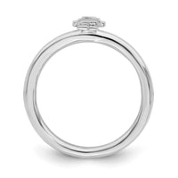 Sterling Silver Stackable Expressions Rhodium Boy Ring | QSK1935 ,