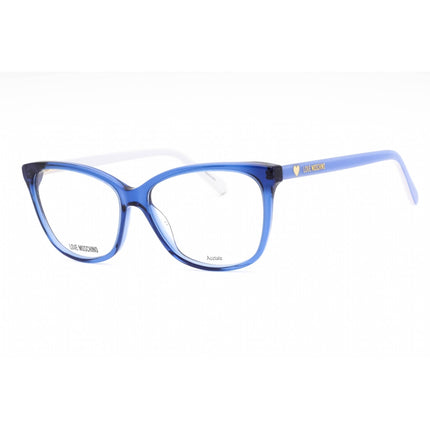 Moschino Love Women's Eyeglasses - Blue Plastic Cat Eye Full Rim | MOL546 0PJP 00 ,