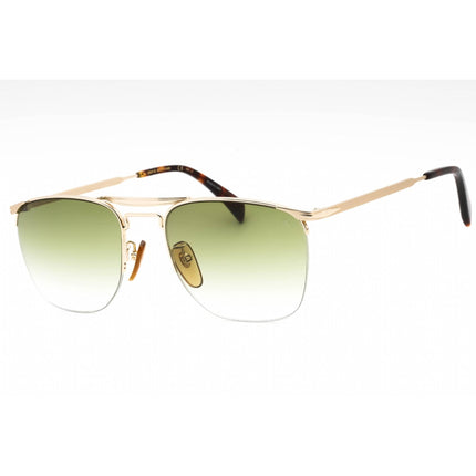 David Beckham Men's Sunglasses - Gold Aviator Frame Green Lens | DB 1001/S 0J5G 9K ,