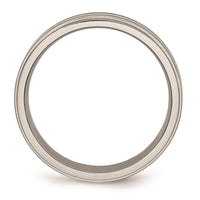 Titanium Enameled Flat 6mm Satin & Polished Band | TB336 ,