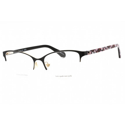 Kate Spade Women's Eyeglasses - Black Metal Half Rim Cat Eye Shape Frame | Adalina I46 ,