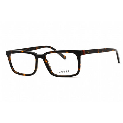 Guess Men's Eyeglasses - Dark Havana Rectangular Plastic Full Rim Frame | GU50068 052 ,