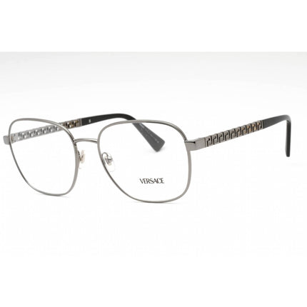 Versace Unisex Eyeglasses - Gunmetal Grey Metal Square Full Rim Frame | 0VE1290 1001 ,