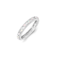 Sterling Silver Stackable Expressions Created Opal Ring | QSK1236 ,