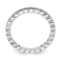 Sterling Silver Stackable Expressions Aquamarine Ring | QSK364 ,