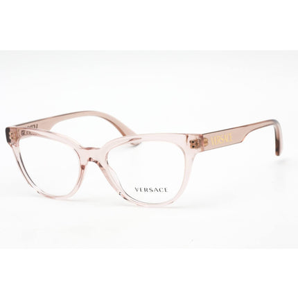 Versace Women's Eyeglasses - Transparent Pink Cat Eye Full Rim Frame | 0VE3315 5339 ,