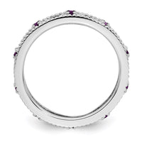 Sterling Silver Stackable Expressions Amethyst Ring | QSK1483 ,