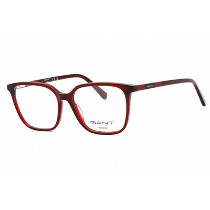 Gant Women's Eyeglasses - Shiny Red Plastic Square Shape Full Rim Frame | GA4150 066 ,