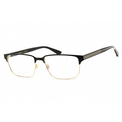 Gucci Men's Eyeglasses - Gold Black Metal Rectangular Full Rim Frame | GG0383O 004 ,
