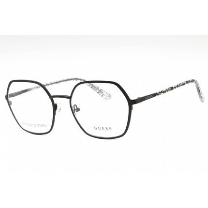 Guess Women's Eyeglasses - Matte Black Metal Geometric Full Rim Frame | GU2912 002 ,