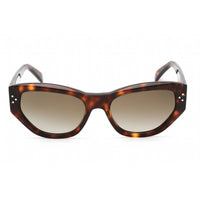 Celine Women's Sunglasses - Dark Havana Plastic Cat Eye Full Rim Frame | CL40219I 52H ,