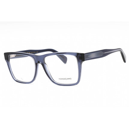 Salvatore Ferragamo Men's Eyeglasses - Crystal Navy Rectangular Frame | SF2953N 420 ,