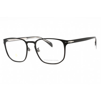 David Beckham Men's Eyeglasses - Black Silver Square Full Rim | DB 7073/F 0BSC 00 ,
